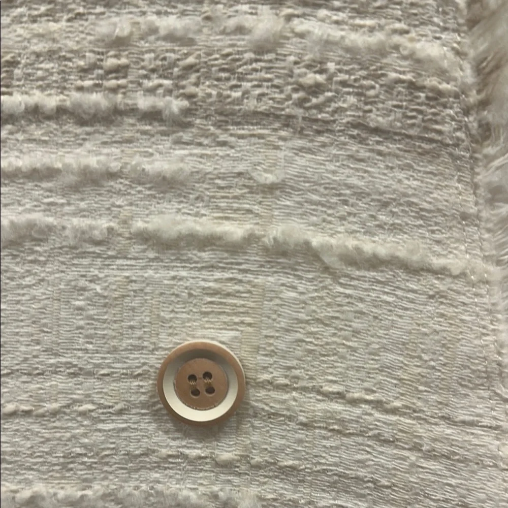 J. McLaughlin Elegant Cream Double-Breasted Women's Jacket - Picture 3 of 3